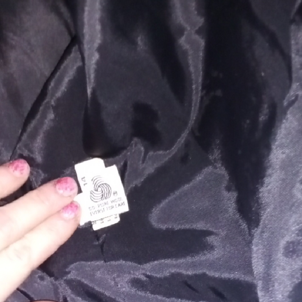 Saks Fifth Avenue Luxury Black Jacket with Rhinestone Accent - Picture 6 of 8